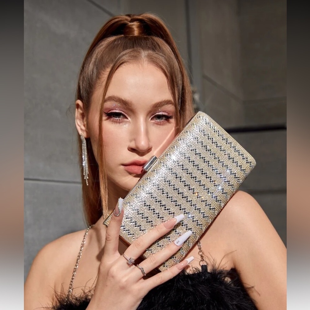 Elegant Silver and Gold Clutch